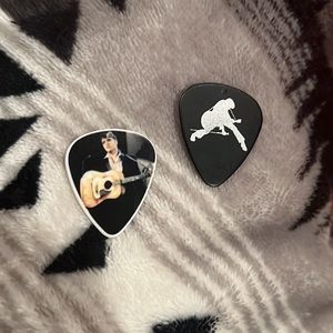2 Elvis Presley Guitar Pick Necklace Pendants